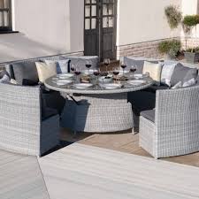 ascot round sofa dining set with
