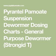 Pyrantel Pamoate Suspension Dewormer Dosing Charts General