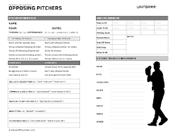 Baseball Pitcher Scouting Chart
