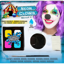 colorful clowns water activated makeup