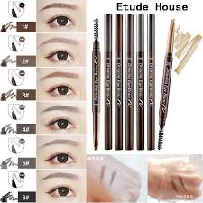 Draw your desired brow shape using the edge of the pencil. Etude House Drawing Eye Brow Eyebrow Pencil Glam