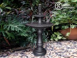 metal tiered outdoor fountain