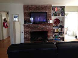 How To Hide A Giant Brick Fireplace