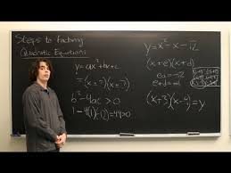 Steps To Factoring Quadratic Equations