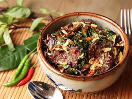 phat bai horapha thai style beef with