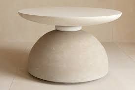 round lecce stone garden side table geo