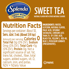 splenda sweet tea liquid water