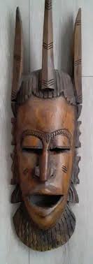 22 5 African Wooden Mask Face Brown