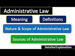 administrative law meaning definitions