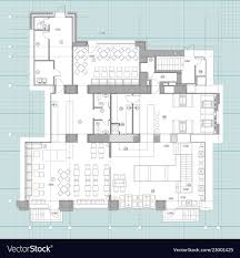 restaurant floor plan elements vector