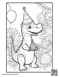 happy birthday dinosaurs coloring pages