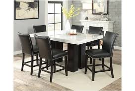 Counter height spaces have the benefit of a relaxed, more approachable vibe, and the steve silver co. Steve Silver Camila 7 Piece Counter Height Dining Set With Marble Table Top Standard Furniture Pub Table And Stool Sets