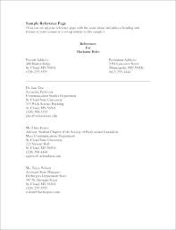 Resume Reference Example References Examples Of Resumes Page For A