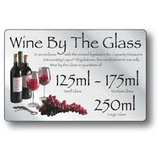 Wine By The Glass 125ml 175ml 250ml