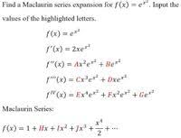 find a maclaurin series expansion for