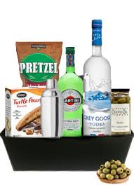 a marvelous grey goose martini gift basket