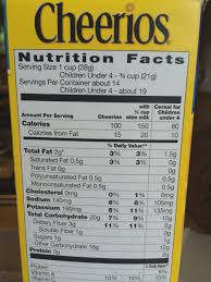 Honey Nut Cheerios Nutrition Facts