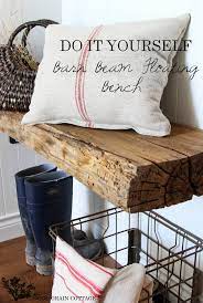 barn beam floating bench the wood