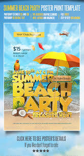 Beach Party Poster Print Template On Behance