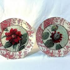 Glass French Country Decorative Plates