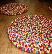 round pom pom felt rugs for home