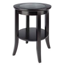 Genoa Round Glass Top End Table