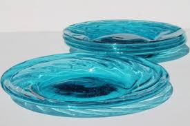 Vintage Mexican Glass Plates Bowls