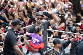 The couple has decided to stay away from the limelight, but she has often been spotted cheering him on at raptors' home games. Kawhi Leonard S Daughter Napping Through The Raptors Parade Is Parent Goals Huffpost Canada Parents