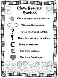Close Reading Symbols Posters Bookmarks Any Topic Fall Autumn