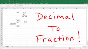 convert decimals to fractions using