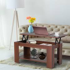 Modern wooden lift top coffee table with storage: Modern Lift Up Top Coffee Table