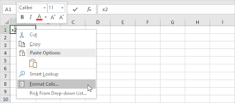 Superscript And Subscript In Excel In