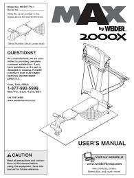 weider 2000x wesy7773 1 user manual pdf