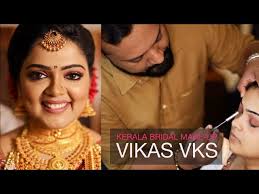 kerala hindu bridal makeup by vikas vks