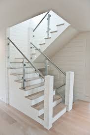 Nautical Staircase With Glass Railing