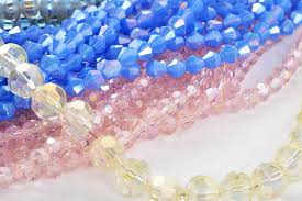 Faceted Glass Beads In Sparkling Colors