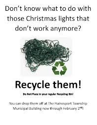 recycle christmas lights township of