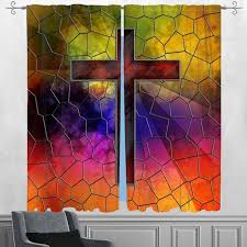 Stained Glass Curtain Panels