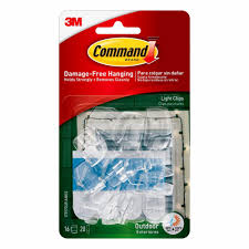 Foods Co Command Outdoor Damage Free Light Clips Clear 16 Pk