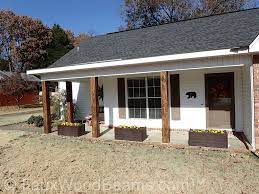 decorative front porch wood beams with