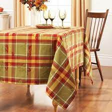 Green Plaid Thanksgiving Tablecloths