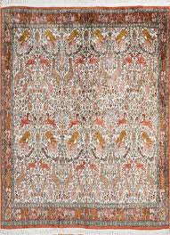 gulmarg ivory hand knotted silk rugs