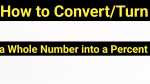 how to convert turn a whole number into