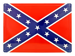 confederate flag metal sign