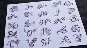 draw a2z alphabet tattoo designs