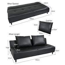 Sweden Sofa Bed Pvc Black Furniture