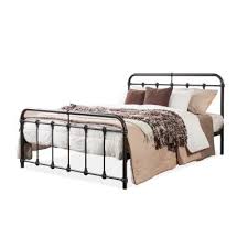 Full Size Wrought Iron Queen Bed Black