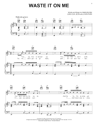 You say that it don't work you don't wanna try, no no baby i'm a stranger to heartbreak and the pain of always being let go. Steve Aoki Waste It On Me Feat Bts Sheet Music Pdf Notes Chords Pop Score Piano Vocal Guitar Right Hand Melody Download Printable Sku 403912