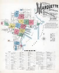 1897 Town Map Of Marquette Michigan