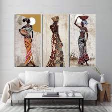 Art Decor African Girls Canvas Art